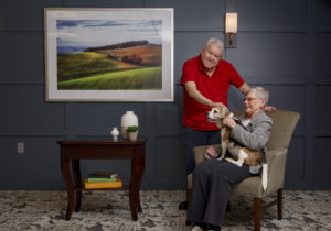Residents with dog