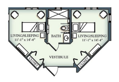 Cotter shared suite floor plan