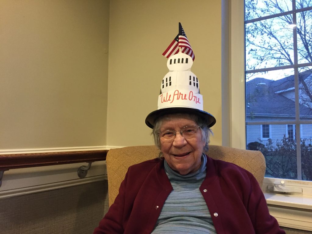 Resident wearing hat 2